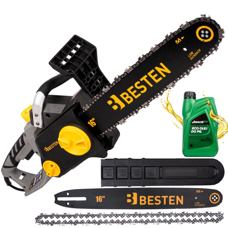 Piła elektryczna łańcuchowa BESTEN BE-2866 2400 W prowadnica 16cali automatyczne smarowanie 1 szt.