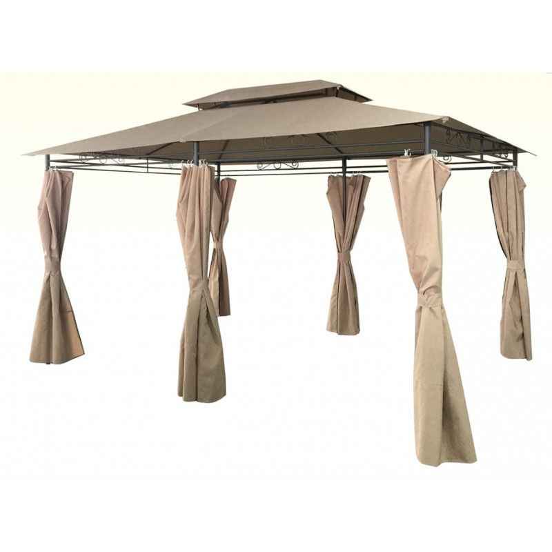 Pawilon ogrodowy 4iQ Group 3x4m beżowy ze ściankami 1szt.
