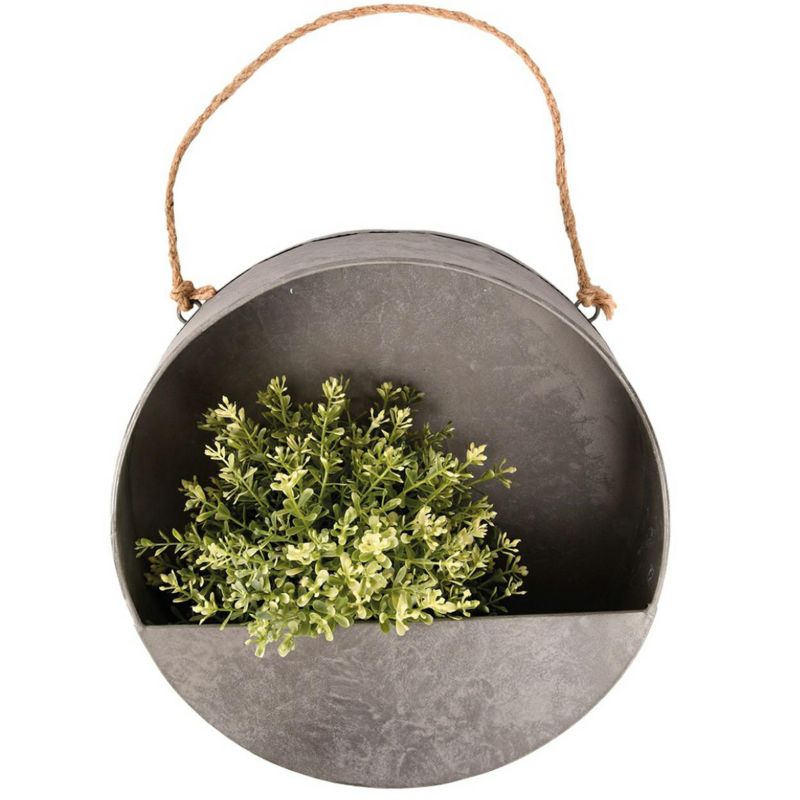 Kwietnik Wiszący Esschert Design Cynkowy Brązowy 30x8x30 cm