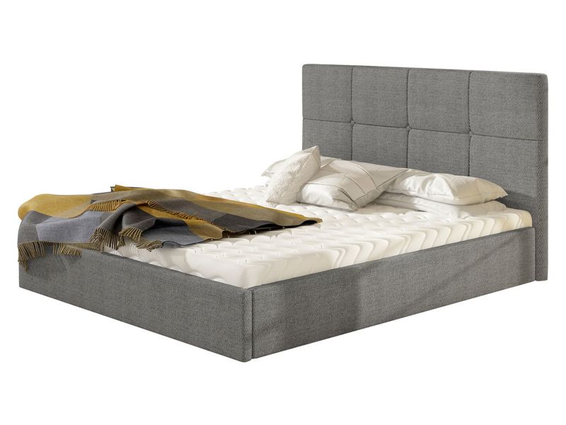 Łóżko tapicerowane MIRJAN 24 Allatessa Duo 160x200 szary strukturalny 1 szt.