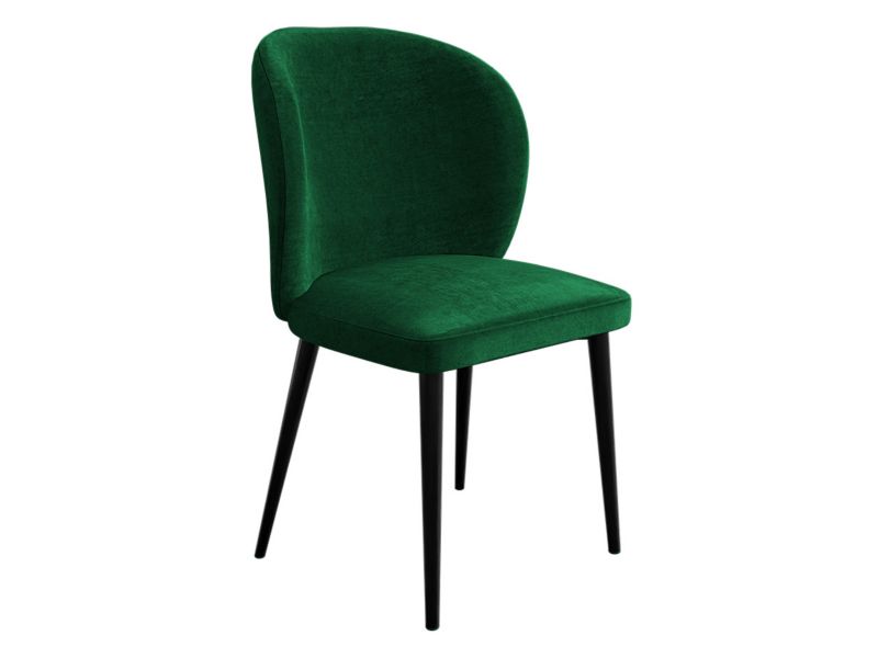 Krzesło MIRJAN 24 tapicerowane Cleo czarny/butelkowa zieleń 1 szt.