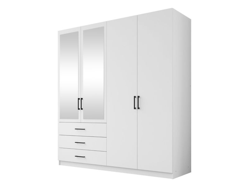 Szafa czterodrzwiowa z szufladami MIRJAN 24 Pekin biały 1 szt.