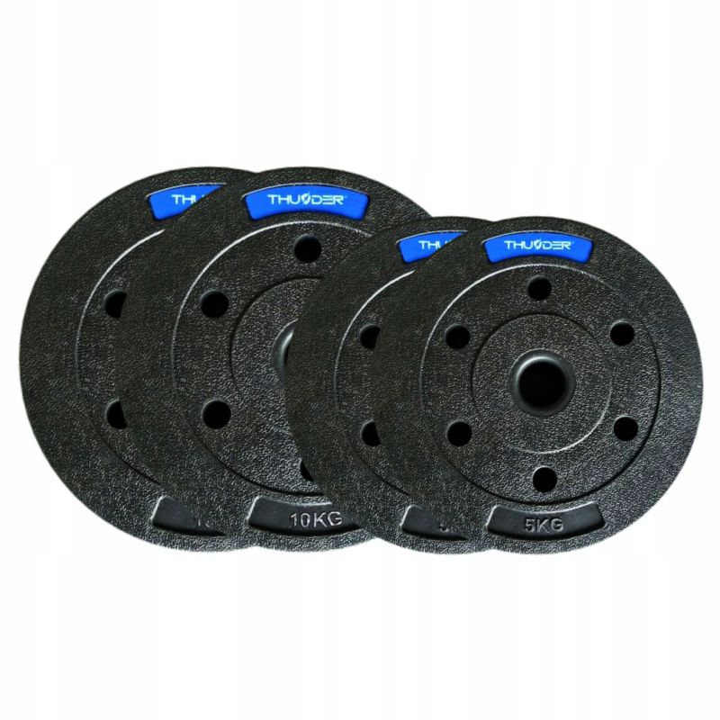 Zestaw obciążeń bitumicznych THUNDER SET-B-05-30KG 2x10 kg + 2x5kg talerze kompozytowe 31mm 4szt.