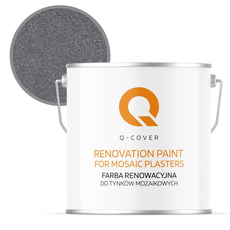 Farba Renowacyjna dla Tynku Mozaikowego Q-Cover Szary RAL7045 5L