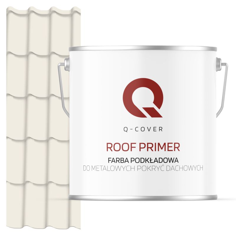 Farba Podkładowa do Metalowych Pokryć Dachowych Q-Cover Biały alpejski RAL9010 5L