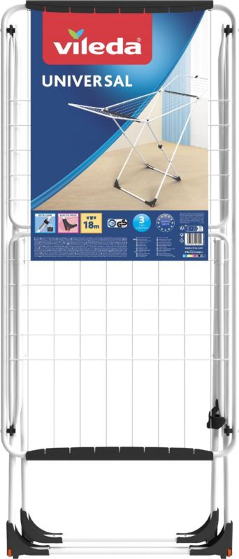 Suszarka stojąca Vileda Universal mobilna, kompaktowa, stalowa, 18m, 1 szt.