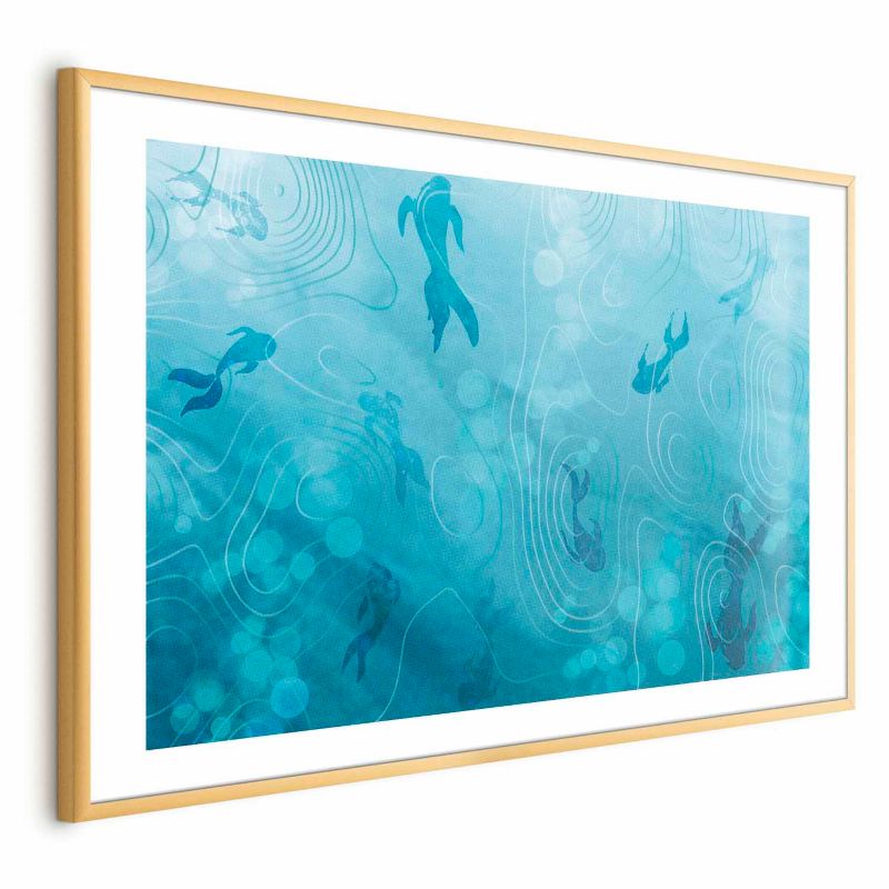 Plakat Artgeist Japoński staw 60x40 cm z ramą złotą 1 szt