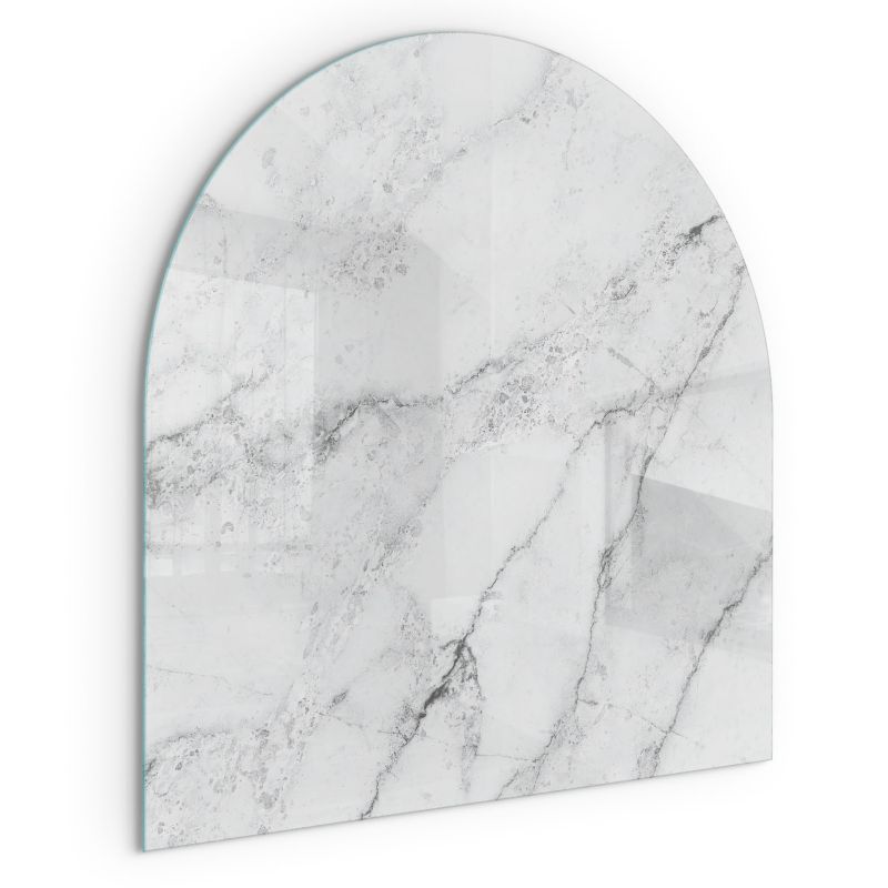 Szklana Podkładka Pod Kominek Półowalny Wallfluent 100x100 cm Marmurowa faktura z żyłkami 1 szt.