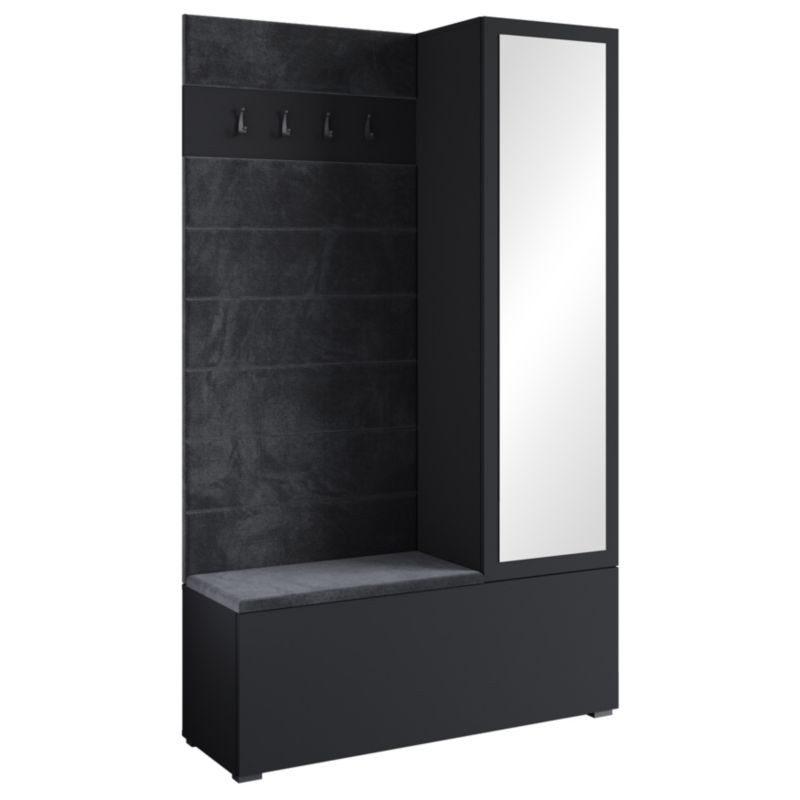 Garderoba MINIO go for it TOKAT II czarna z czarnymi panelami 1 szt.