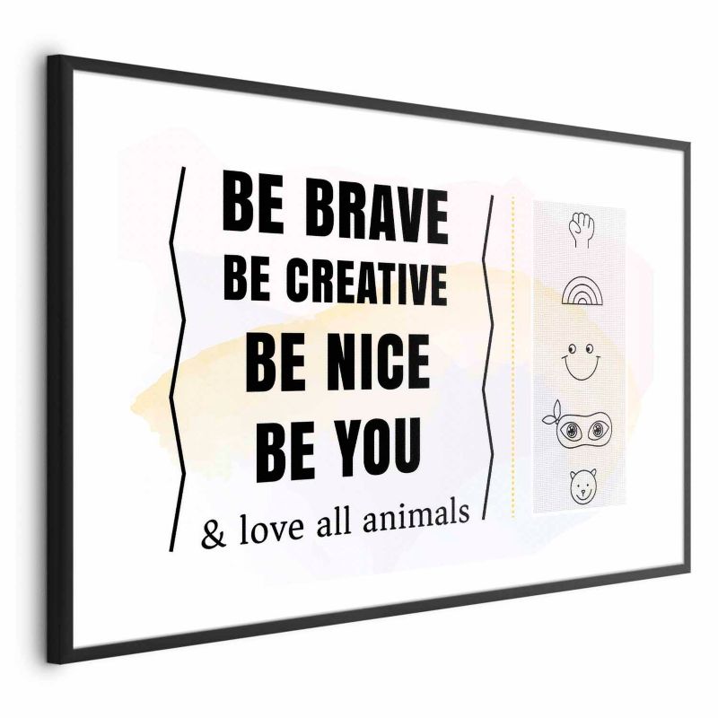 Plakat Artgeist Bądź sobą 42x29,7 cm z ramą czarną 1 szt