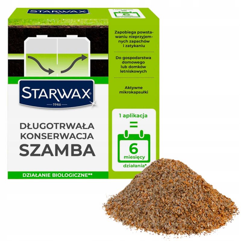 Preparat do Szamb Starwax, Długotrwała konserwacja, Skuteczna ochrona na 6 miesięcy 500 g