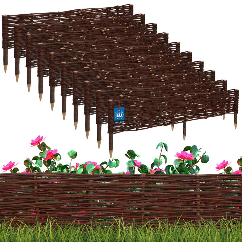 Płotek ogrodowy KOTARBAU wiklinowy 100x20 cm 10 szt.