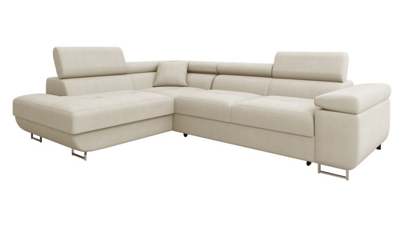 Narożnik z funkcją spania MIRJAN 24 Torezio Premium lewy ecru 1 szt.