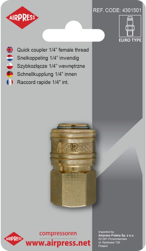 Szybkozłącze Airpress wewnętrzne 1/4 cala