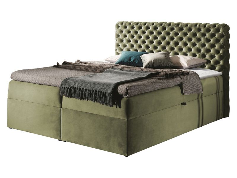 Łóżko kontynentalne MIRJAN 24 Chesterfield 180x200 khaki 1 szt.