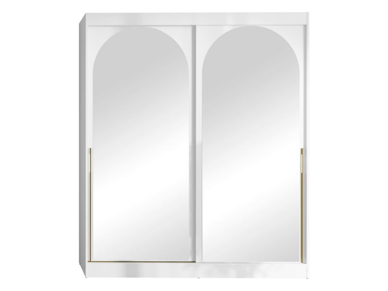 Szafa przesuwna MIRJAN 24 Modin 180 biały + złoty 1 szt.