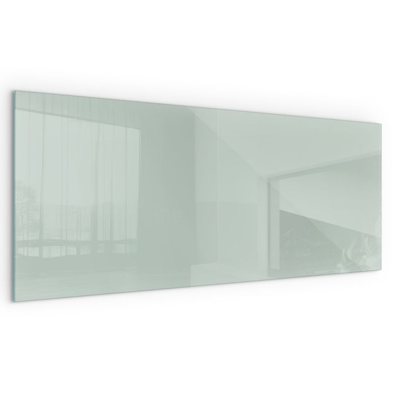 Szyba Prostokątna przed Kominek Wallfluent 125x50 cm Ochrona Podłogi przed Żarem Kolor Jasnozielony 1 szt.