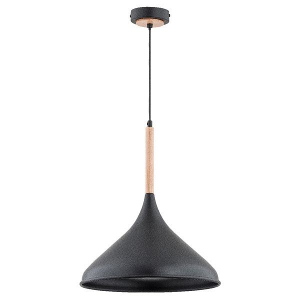 Lampa wisząca Alfa GASOLINA czarna-jasne drewno 1xE27x15W wym:90x34,5x34,5cm IP20 -1 szt.