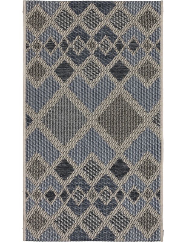 Dywan 80x150 cm płasko tkany Tekla e-floor geometryczny niebieski 1 szt