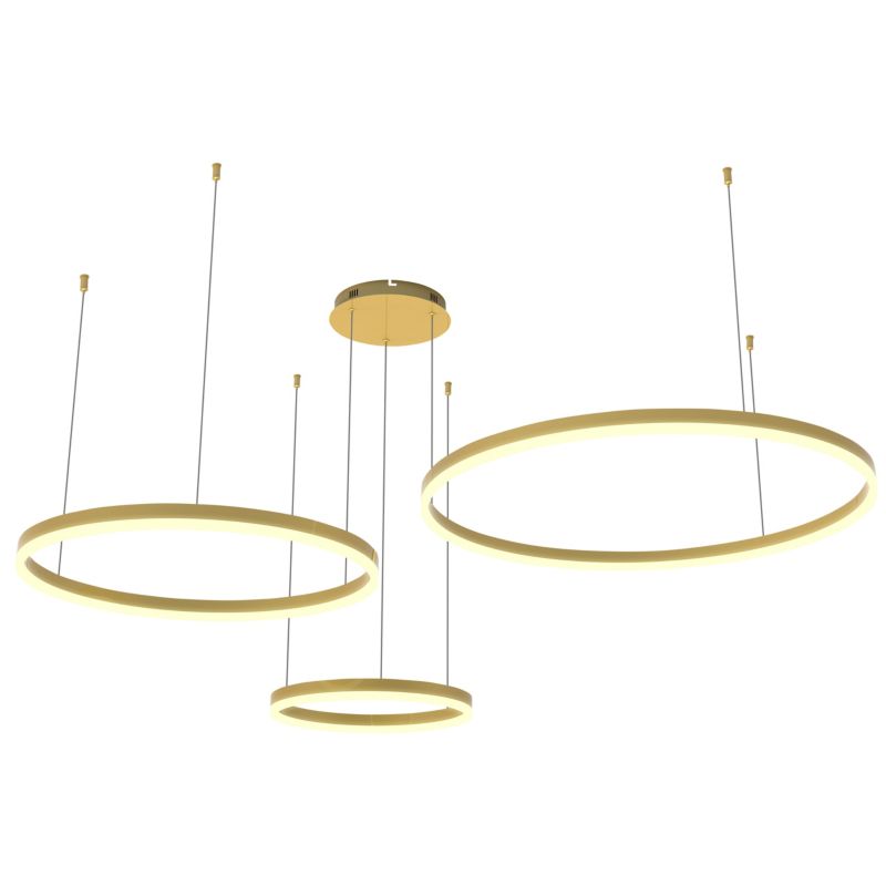 Żyrandol LED XUDO Mundo 72W 3000-6500K pilot ściemnianie złoty wiszący sufitowy 1 szt.