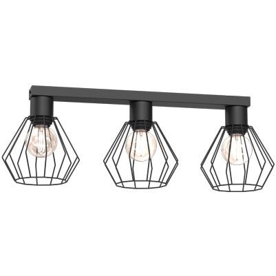 Lampa sufitowa wisząca Luminex Leti 0820 czarny mat industrialna 3xE27 x 15W 1 szt.