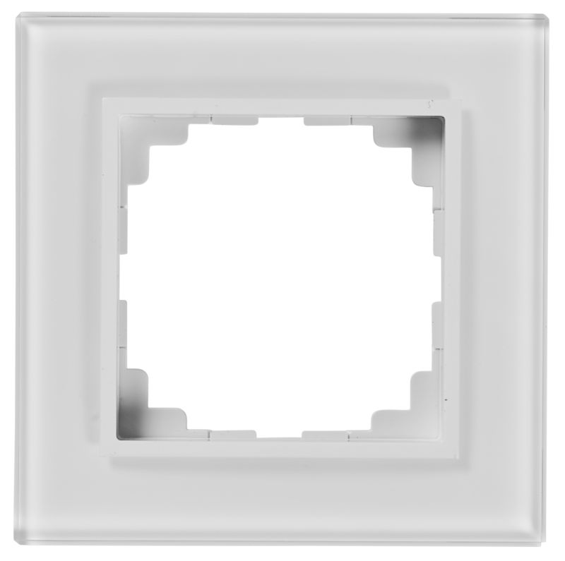 Ramka pojedyncza Elektro-Plast Vestra szklana biała