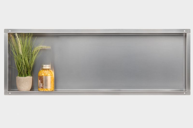 Półka wnękowa Balneo Inox 30x90x10 cm bezramkowa, stal nierdzewna, 1 szt.