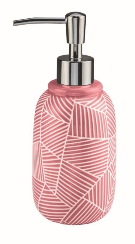 Dozownik do mydła Kleine Wolke Serena różowy kamionka 430ml 1 szt.