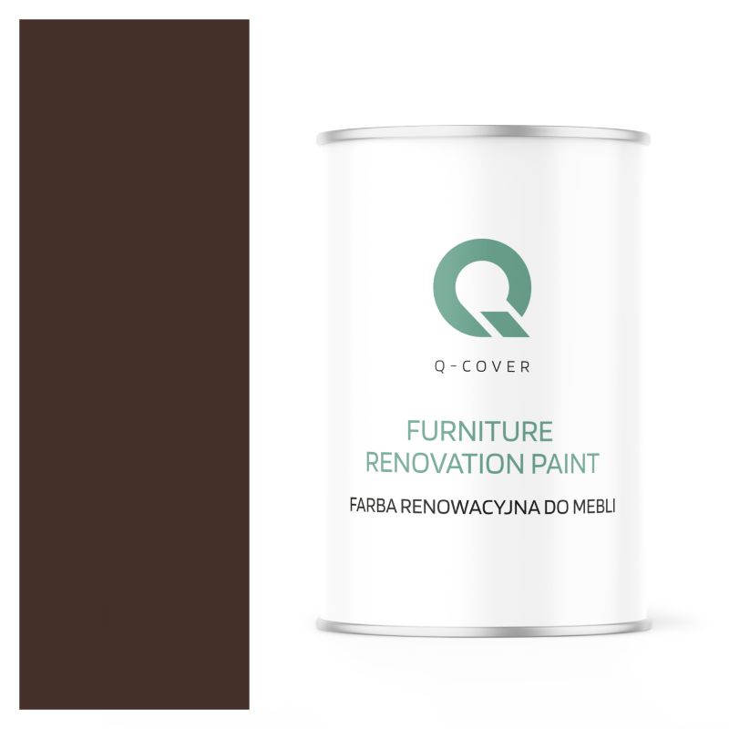 Farba Renowacyjna do Mebli Q-Cover Czekoladowy brąz RAL8017 Półmat 1L
