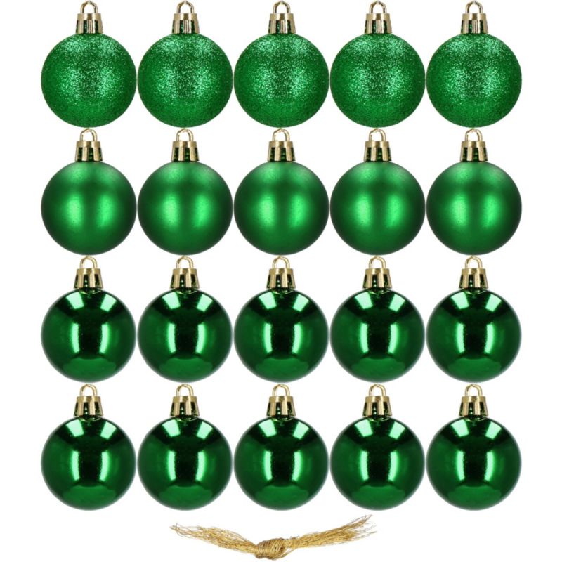 Bombki choinkowe na choinkę zestaw 20 szt. Springos 4 cm 1 kpl.