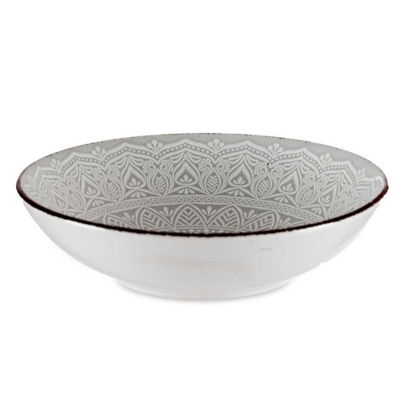 Talerz Głęboki Mandala VESSIA Szary 20 cm 1 szt.