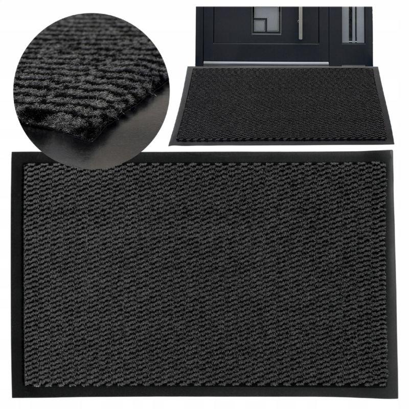 Wycieraczka Deco4Home Clin pod drzwi 90 x 150 cm antracytowa 1 szt.