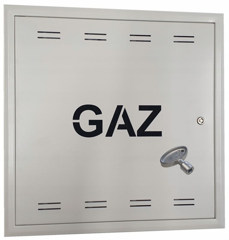 Drzwiczki Gazowe FEINZ Metalowe Skrzynka 50X50X5 Białe Na Klucz 1 Szt.