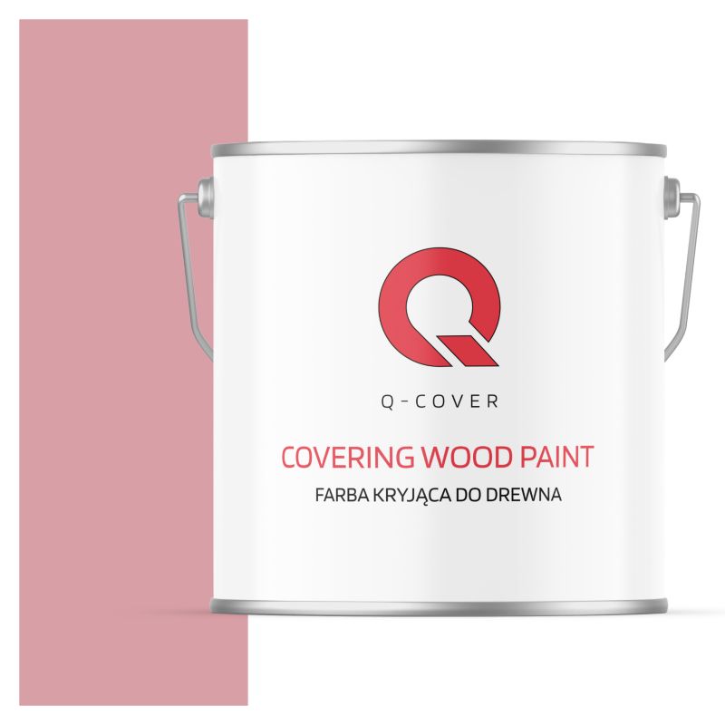 Farba Kryjąca do Drewna Q-Cover Różowy Jasny RAL3015 Wysoki Połysk 5L