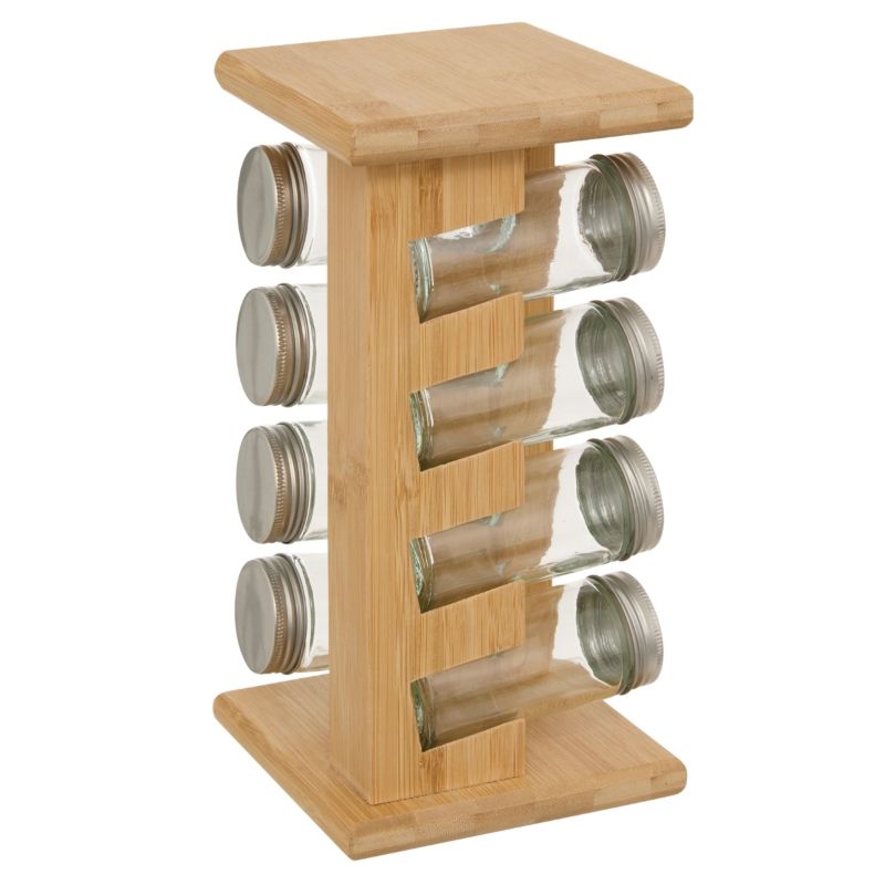 Stojak Na Przyprawy Cozy 5Five Simply Smart Beżowy Bambusowy 13x13x26,5 Cm 1 Szt.