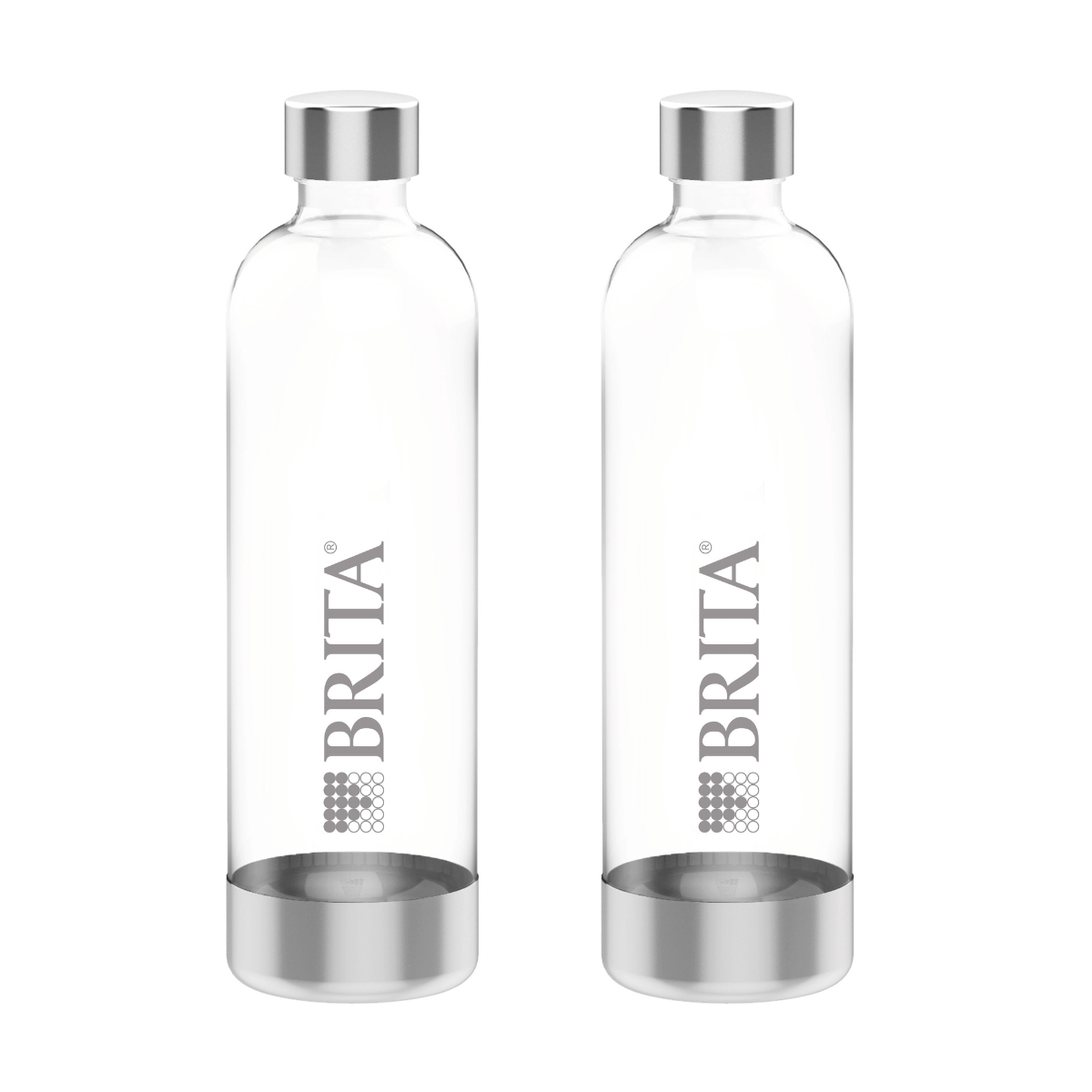 Zestaw butelek Brita do saturatora Brita SodaOne. Dwupak zapasowych butelek do gazowania wody.