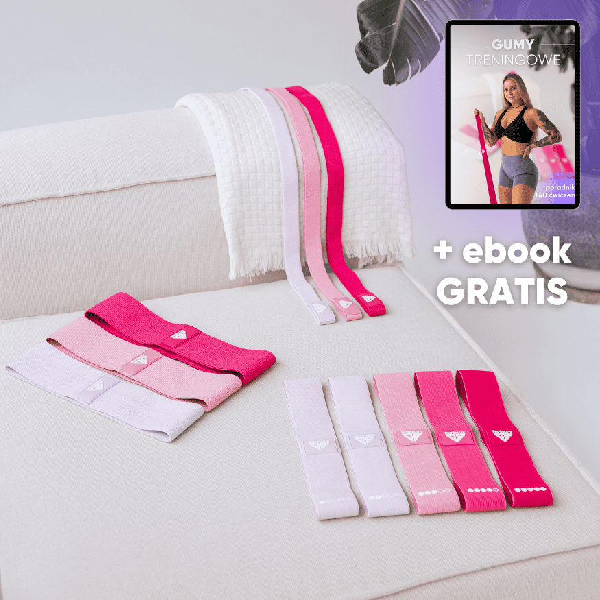 Zestaw - Pink Passion Mini Band, Hip Band i Power Band - Deep Breath