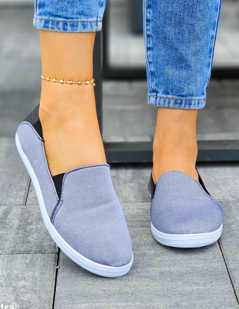 Czarne Tenisówki z Gumkami Bueno