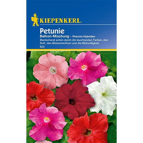 Petunia balkonowa, mix - Nasiona. Ilość w opakowaniu: 1 opak - GradinaMax