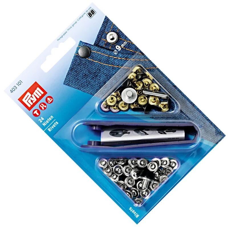 nity uniwersalne srebrne/antyczne srebro 24szt PRYM 403101 .