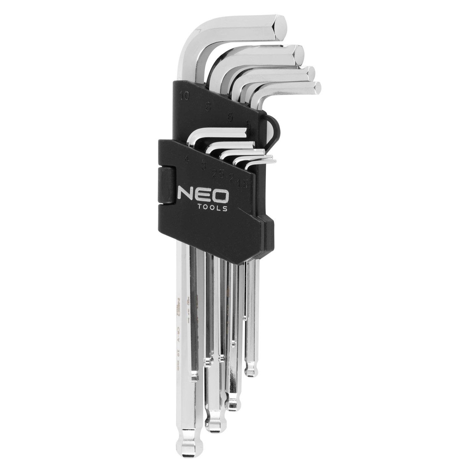 Neo Tools Klucze sześciokątne z końcówką kulistą - 9 szt.