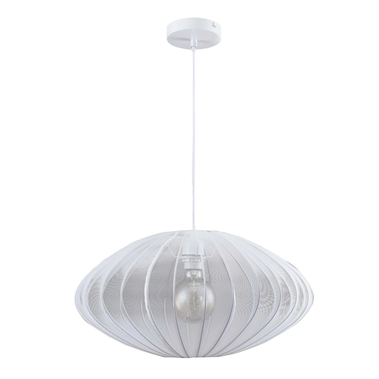 Goldlux Lampa wisząca KINU 1xE27 max. 10W LED śr. 50 cm biała