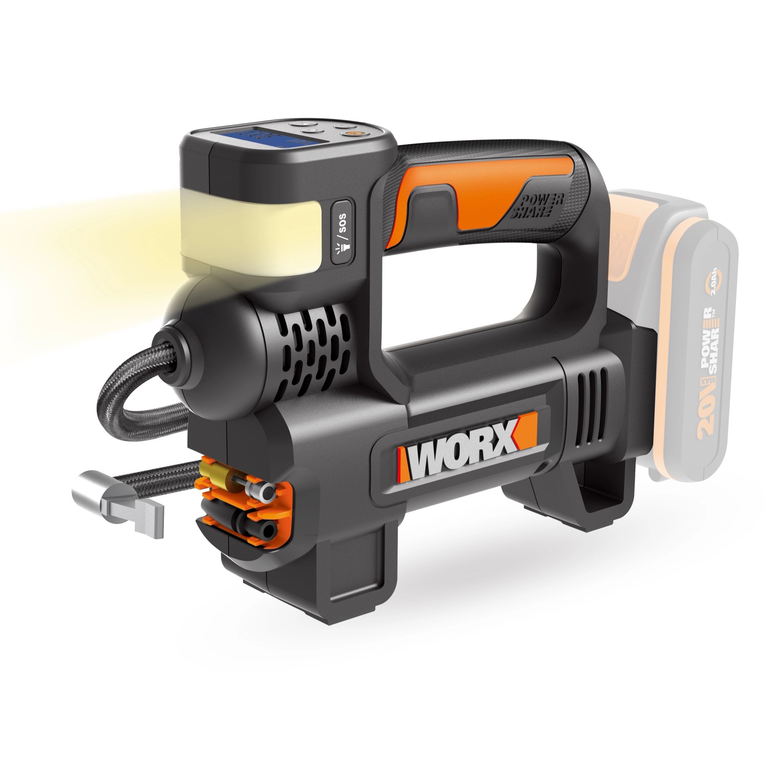 WORX Kompresor samochodowy 4w1 WX092.9
