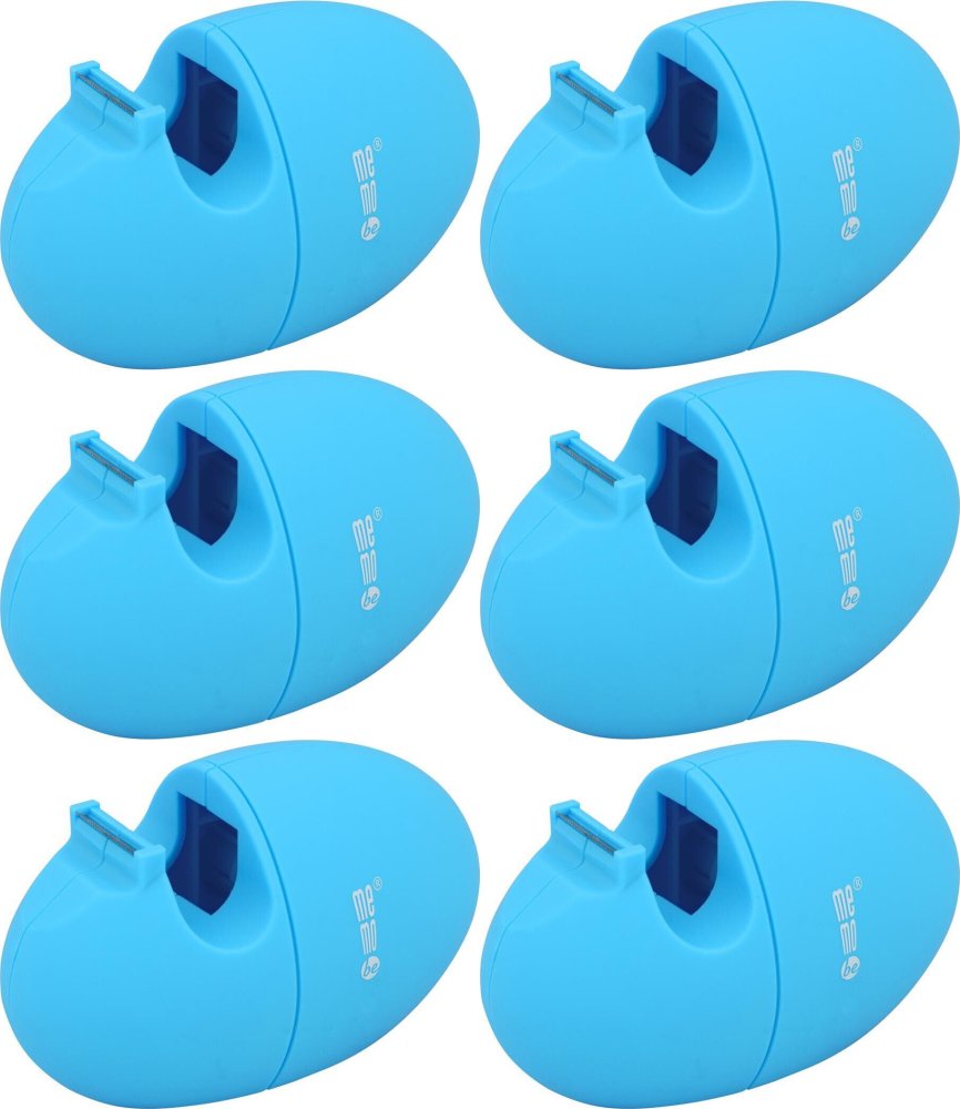 6x Podajnik do taśm klejących MemoBe Soft-Touch, neonowy niebieski