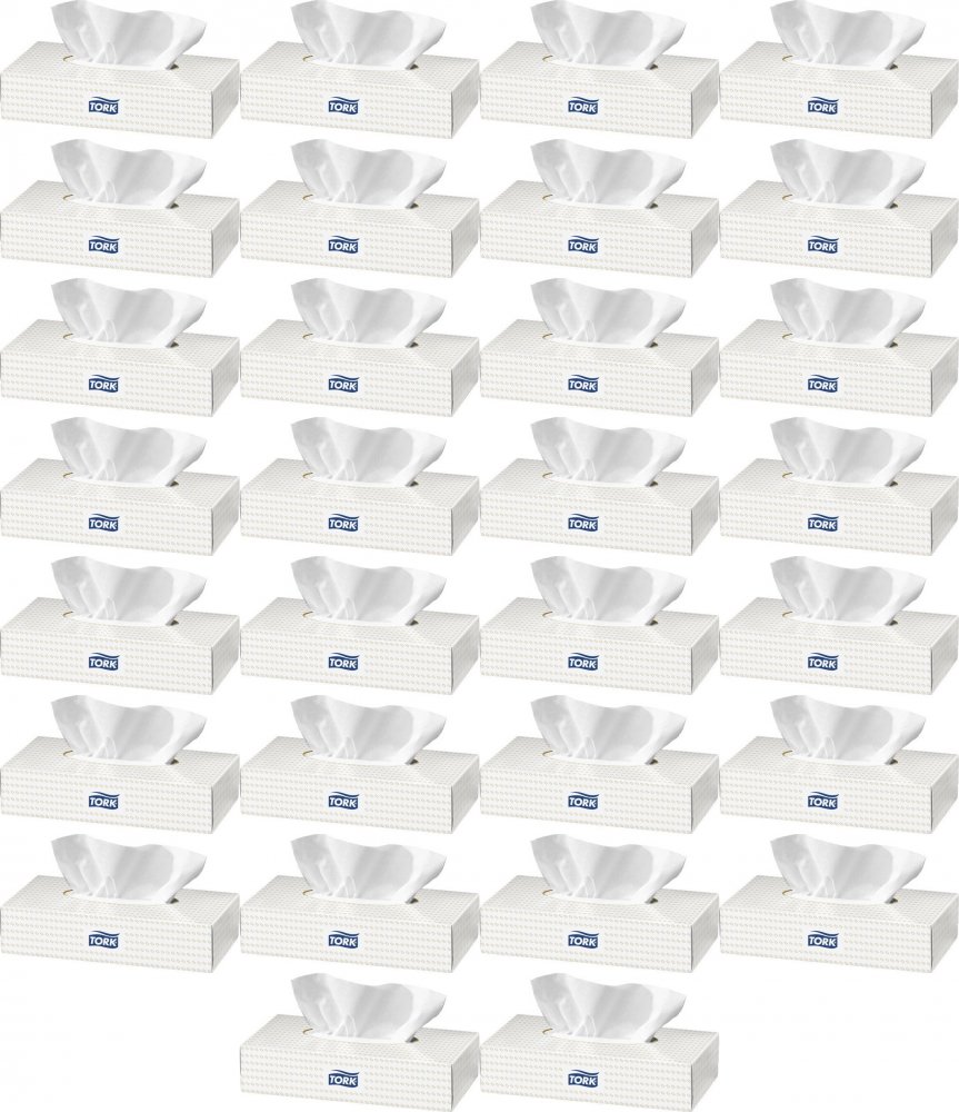 30x Chusteczki higieniczne Tork 120380, ekstra miękkie, w kartoniku, 100 sztuk