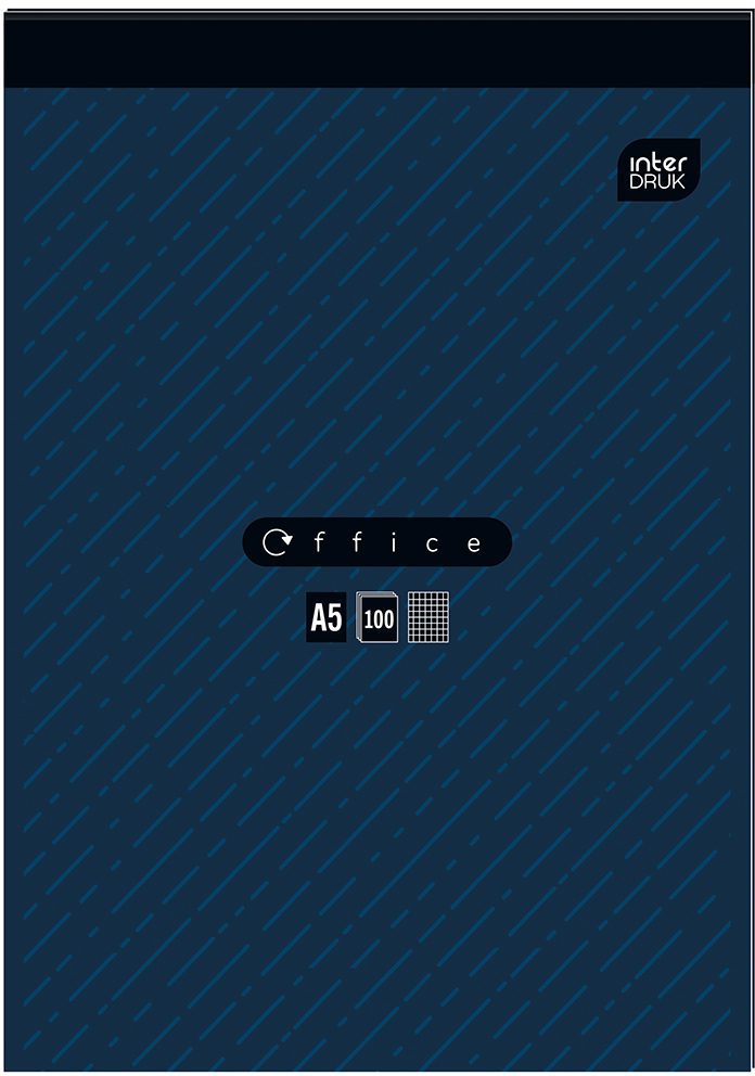 Blok biurowy w kratkę Interdruk, A5, 100 kartek, mix wzorów