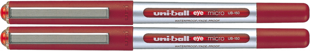 2x Pióro kulkowe Uni, UB-150, 0.5mm, czerwony
