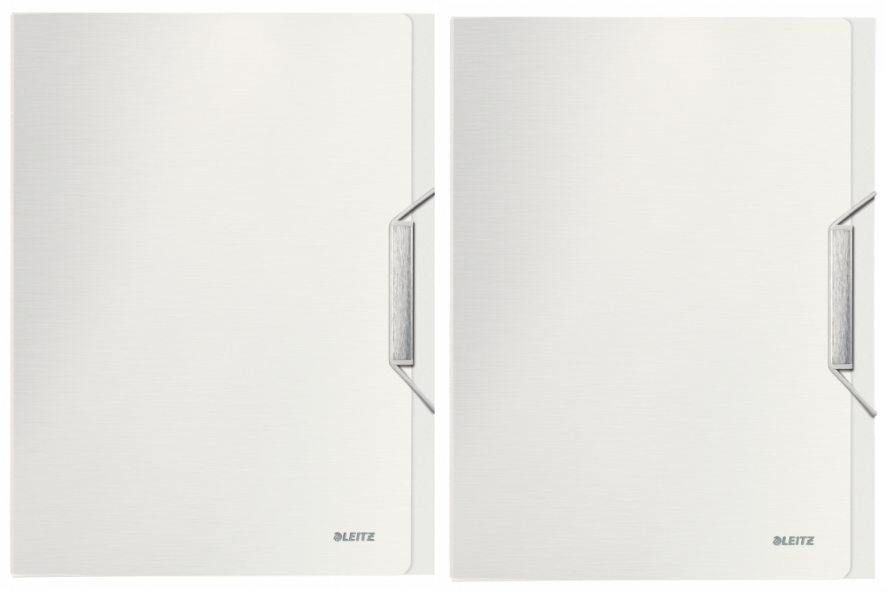 2x Teczka plastikowa z gumką Leitz Style, A4, 30 mm, biały