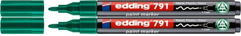 2x Marker olejowy edding e-791 PCR, okrągła, 1-2 mm, zielony