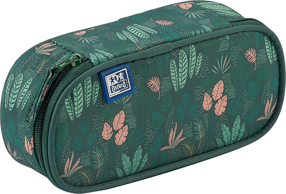 Piórnik z klapką Oxford Kids, bez wyposażenia, 23.5x8.5x5cm, poliester, zielony